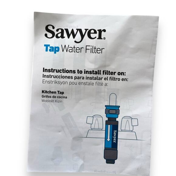 Sawyer Tap Water Filter Kit - NEW! Potable H2O Camping, Disasters, Boil Alerts - Picture 2 of 9